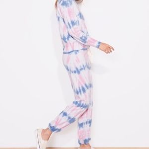 Sundry Blue and Pink tiedye sweatpants